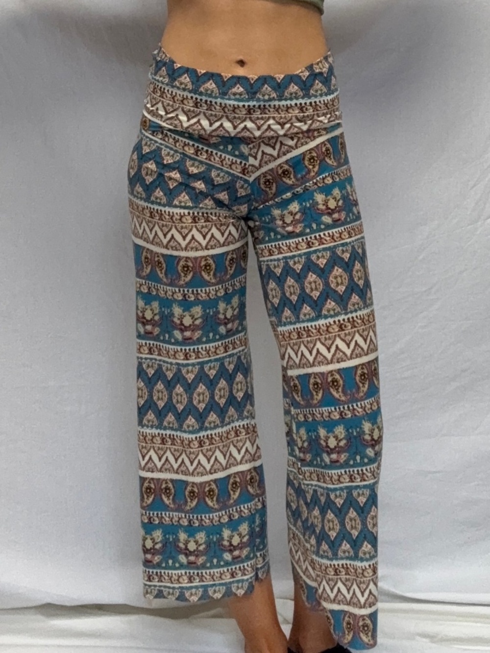 Boho print capri leggings